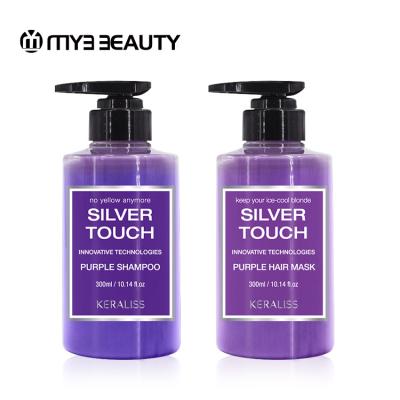 China Color-Protection Private Label Purple Not Yellow Shampoo And Conditioner For Blonde Hair for sale