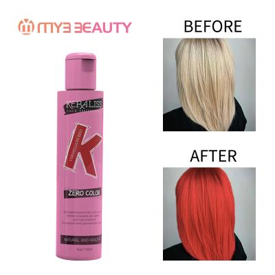 China Crazy Semi Permanent Color 2021 Zero Color Semi Permanent Color Cream No Need Promoter Vegan Hair Dye 150ml 40color Conditioner for sale