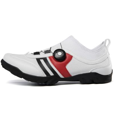 China Rose Bike Shoes High Quality Outdoor Sports Cycling Shoes Fly To Knit Breathable Upper Button Lace Up Professional Road Sports Sneakers Cycling Mens for sale