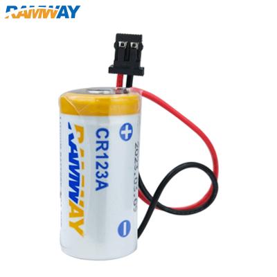 China Toys RAMWAY CR123A 3V 1600mAh 2/3A size non-rechargeable lithium ion battery for smart eletriocnic meters for sale