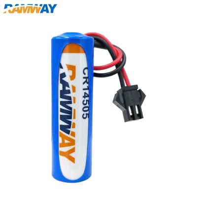 China Toys RAMWAY CR14505 3V AA 1500mAh lithium batteries with pins and plugs for wireless smoke detector for sale