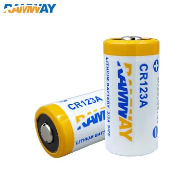 China Toys Customized CR123A Lithium Manganese Non-Rechargeable Battery 1600mAh For Digital Camera for sale