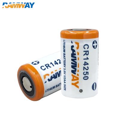 China CR14250 3V 1/2AA 600mAh Toys Customized non-rechargeable Li/MnO2 lithium battery for industrial PLC control servo for sale