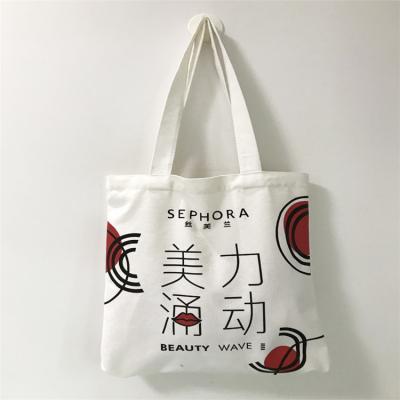 China Reusable Cotton Shopping Bag Standard Size Canvas Tote Bag Custom Printed Reusable Canvas Tote Bag for sale