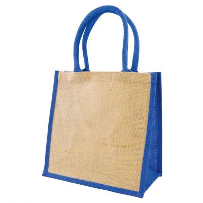 China Reusable Natural Tote Wholesale Clutch Shopping Jute Burlap Wine Beach Bag for sale