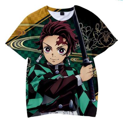 China Hot Sale 3D Anime Clothes T-shirts Demon Slayer Agatsuma Zenitsu Kamado Nezuko Kamado Tanjirou Japanese T-shirt Breathable for sale