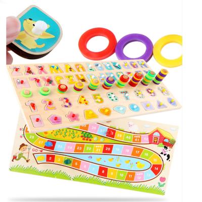 China Eco-friendly Material Educational Toys Puzzle Wooden 180 Pieces For Kids Toys Wooden Train Set Blocks Toys For Kid for sale