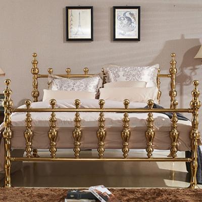 China Handmade Solid Brass Bed Double Bedroom Furniture Handmade Solid Brass Bed for sale