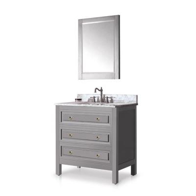 China Modern Floor Mounted Antique MDF Cabinet Bathroom Cabinet Vanity for sale