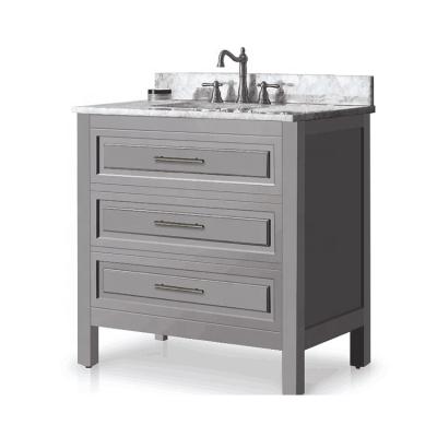 China Gray Bathroom Vanity Cabinet Modern Solid Wood Antique Shaker Cabinet for sale