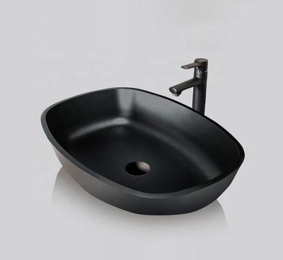 China Matte Bathroom Vanity Top Art Modern Antique Black Tempered Glass Sink Black Glass Bathroom Sink for sale