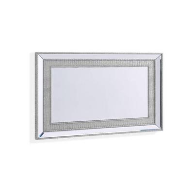 China China OEM ODM Hotel Bathroom Decoration Wood Frame Makeup Mirror Framed Silver Mirror Modern Home Office for sale