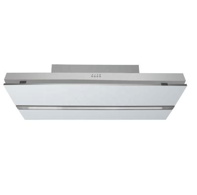 China New Commercial Ceiling Hood Europe Style Fully Built In Kitchen Integrated Range Hood LED Light Remote Control Panel for sale