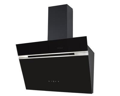 China Popular Wall Mounted Kitchen Appliances Range Hood Black Glass Stable Operation Mood 60cm for sale