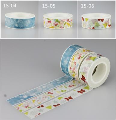 China Waterproof Diy Custom Removable Christmas Color Deco Stickers Cute Cartoon Wrapping Tape For Kid for sale