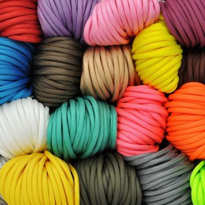 China Paracord Type III Paracord 550 100% 4mm Cord Solid Colors 100% Braided Nylon Parachute Survival Cord for sale