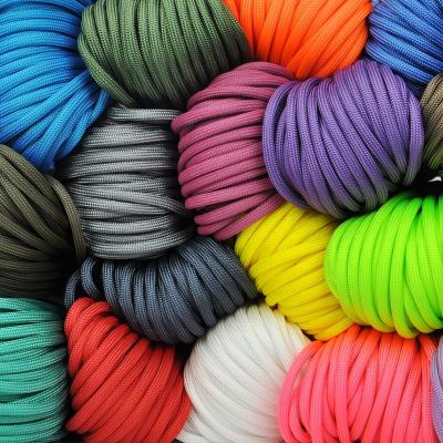 China 100% Solid Color Paracord 620 Nylon Type III 4mm Braided Parachute Cord 9 Core Nylon Rope For Survival for sale