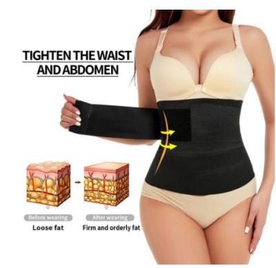 China Antibacterial Postpartum Support Flat Belly Bandage Corset Slimming Tummy Wrap Band Trimmer Body Shaper Waist Trainer Belt For Women for sale