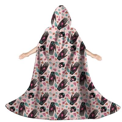 China Cute Cosplay Cartoon Costume Halloween Cartoon Pattern Hooded Cloak For Kids Girls Fashion Cloak Cape Happy Halloween Party Cosplay Costume Clothes for sale