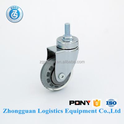 China Baby caster wheel zogo 4833-82W 3 inch wire rod chrome plated PU transparent universal wheel medical caster for sale