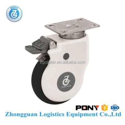 China Baby Caster Wheel Zogo 4924-11G 4 Inch ABS Cover Medical Hi Bed Casters for sale