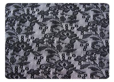 China Black 100% Polyester Lace Fabric for Nightwear , Lingerie CY-CT8562 for sale