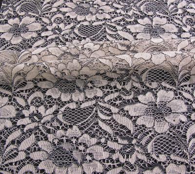 China Guipure Corded Lace Fabric , Shrink-Resistant Polyester Nylon Fabric CY-LW0633 for sale