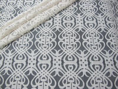 China Grey Voile Cotton Nylon Lace Fabric / Elastic Knitted Lace Fabric SYD-0003 for sale