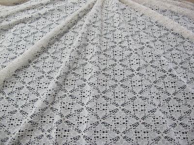 China Stretchable Cotton Nylon Lace Fabric For Apparel , Lace Mesh Fabric for sale