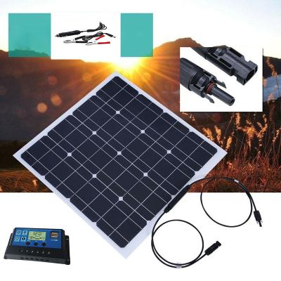 China New Generation Monocrystalline Portable Charger 50w Controller Pv Panels Monocrystalline Solar Power for sale