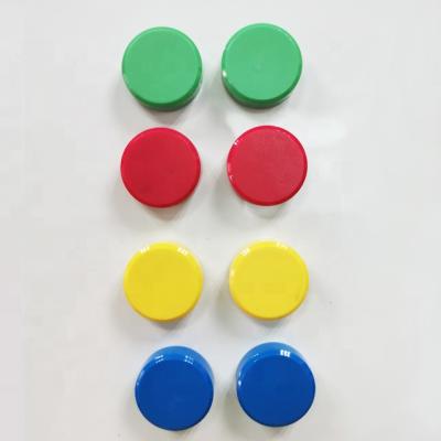 China Magnet 20mm Industrial Planning Plastic Coated Magnet Around Button Whiteboard Accessories Magnetic Note Magnet for sale