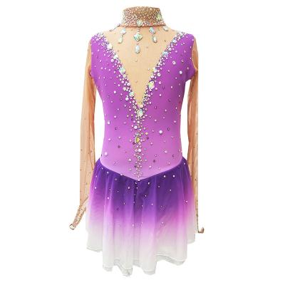 China Breathable Top quality and good price Children Training Dancewear Multicolor Gymnastics Costumes Adult Competition Leotard Long for sale