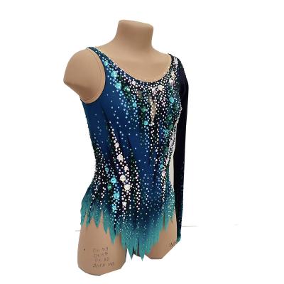 China Dresses Figure Skating Dress Girls Sleeve Rhinestones Skirt Spandex Dance Costumes Sexy Ice Skating Dress for sale