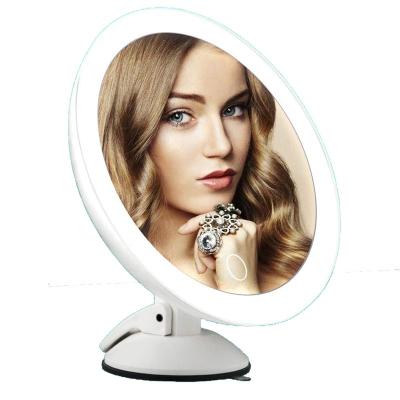 China Verified Supplier Lit Round Compact Travel Dry Battery Portable Vanity Mirror with Lights for sale