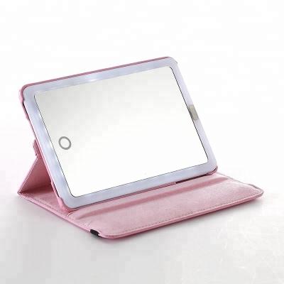 China Lit 30 Led Lights Tablet Flatbed Cosmetic Mirror With Touch Sensor Ipad Led Mirror for sale