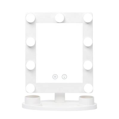 China Makeup Mirror Lighted Vanity Mirror With Lights / High Definition Portable Cosmetic Lighted Up Mirror for sale