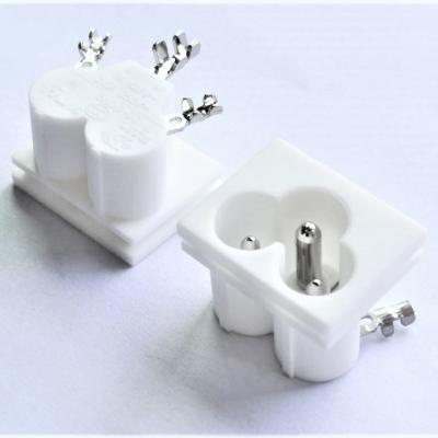 China PC supply C6 three-hole plum adapter plug three-core AC power sockets with ground wire for sale