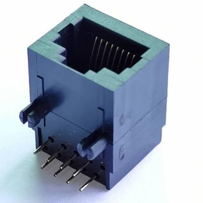 China PBT RJ45 Female Connector 1X1 PORT Without 10P4C Shield for sale