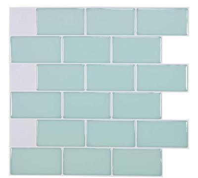 China ECO-Friendly+waterproof+self-adhesive New Fashion PU Bathroom Wall Tile Waterproof Removable Sticker for sale