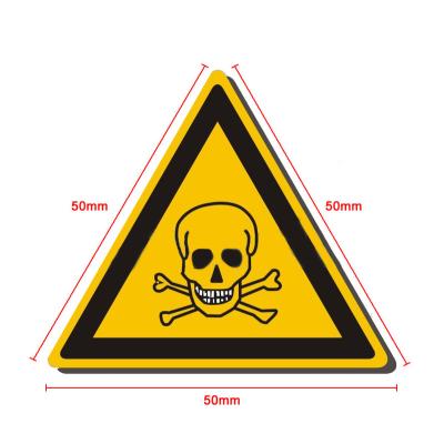 China Quick Toxic Warning Label Stickers Custom Safety Waterproof Waterproof Sign Stickers for sale