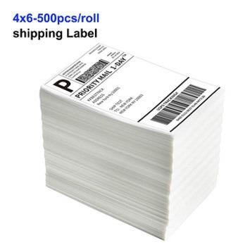 China Chinese wholesale factory production waterproof 4x6 inch shipping carton waterproof paper sticker for sale