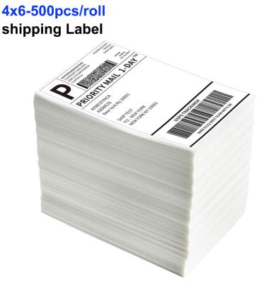 China Waterproof In Stock Compatible Self Adhesive 4x6 Wholesale Thermal Sticker Printer Paper Shipping Labels for sale