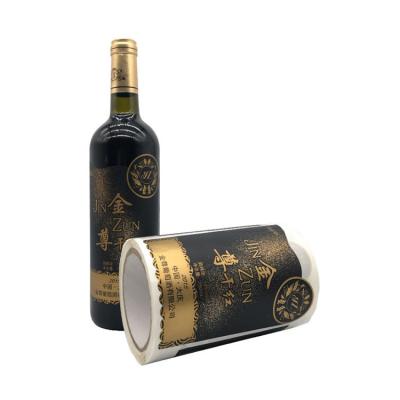 China Waterproof Custom Wine Bottle Label Foil Wine Label Private Label Sticker for sale