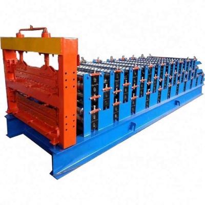 China Building Material Shops Glazed Tile Trapezium Corrugated Triple Layer Roof Tile Making Machine Product for sale