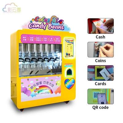 China Floor Standing Sugar Beans Vending Machine Candy Dispenser With Digital Screen Display for sale