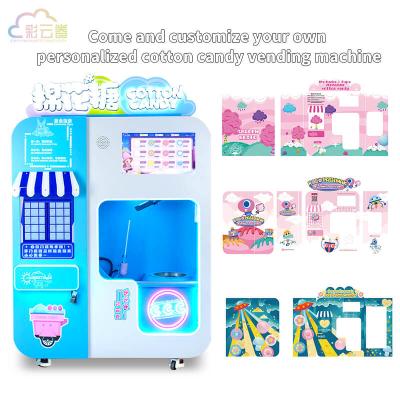 China Flower Cotton Candy Vending Machine 110V 220V Makkelijk schoonmaken 1,5-2 minuten Productiecapaciteit Te koop