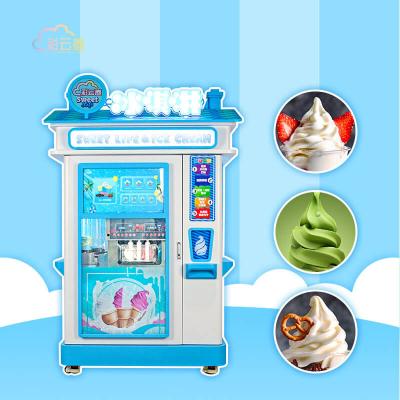 China Compact Easy Operate Ice Cream Vending Machine Automatic Logo Accept for sale