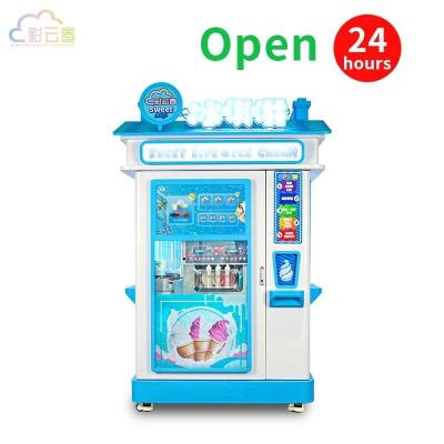 China Auto Ice Cream Machine Vending Coin Operated L126*W100*H266cm for sale