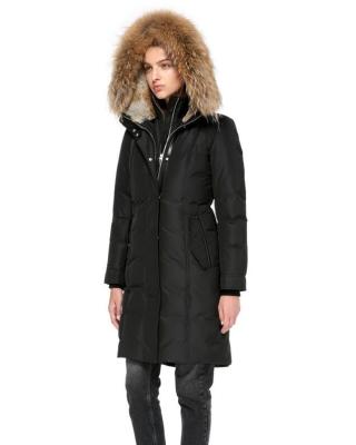 China 2022 Fashion Waterproof Winter Stripper Down Jacket Woman Parka With Fur for sale