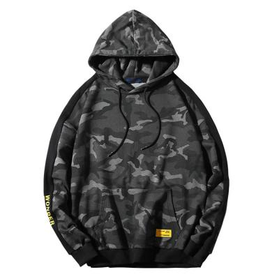 China 2022 High Quality Simple Custom Camouflage Hoodies Mens Sports Anti Shrink Fitted Hooded Sweatshirts For Men for sale